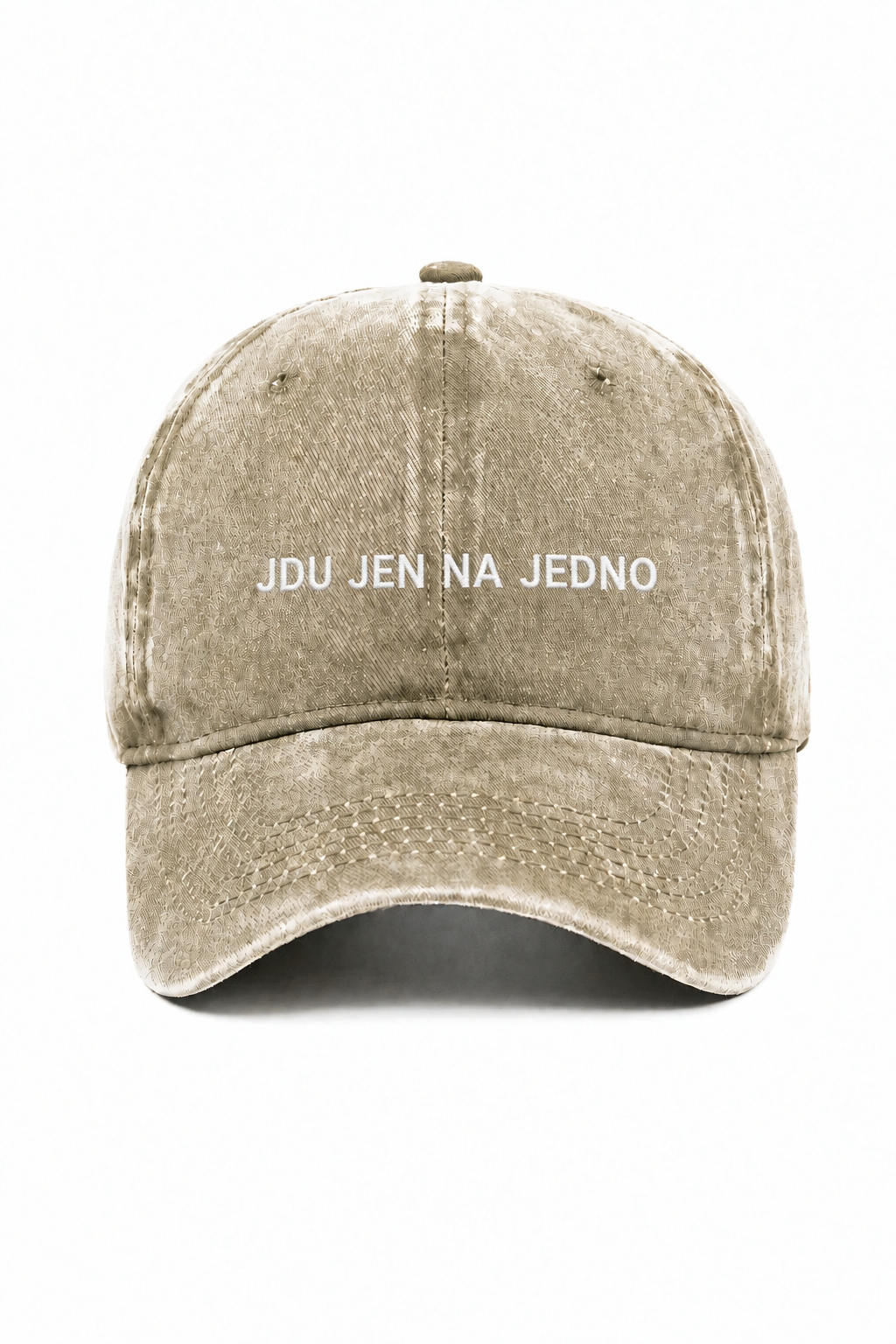 Béžová kšiltovka JDU JEN NA JEDNO