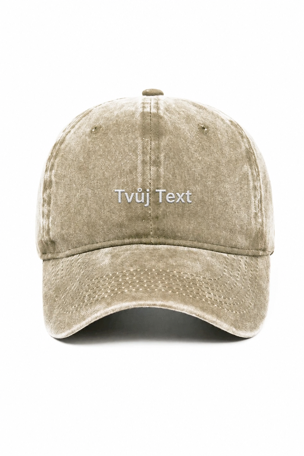 Béžová kšiltovka s výšivkou Tvůj Text