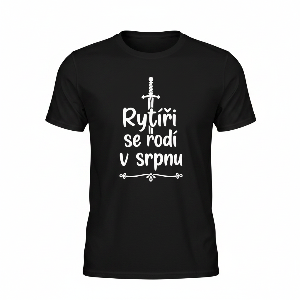 Jet black tričko – Rytíři se rodí v srpnu