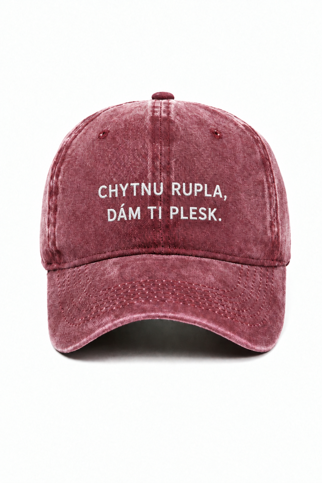 Vínová kšiltovka CHYTNU RUPLA, DÁM TI PLESK.