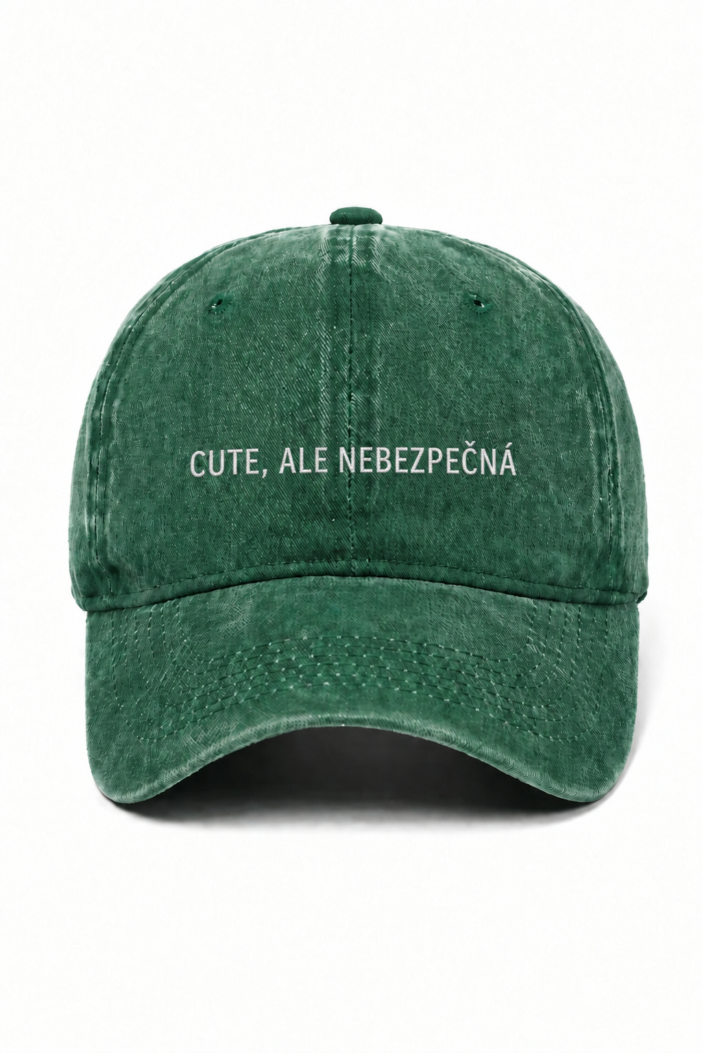Zelená kšiltovka CUTE, ALE NEBEZPEČNÁ