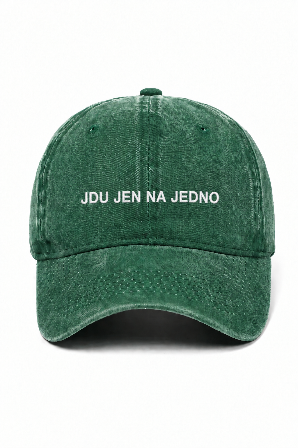 Zelená kšiltovka JDU JEN NA JEDNO